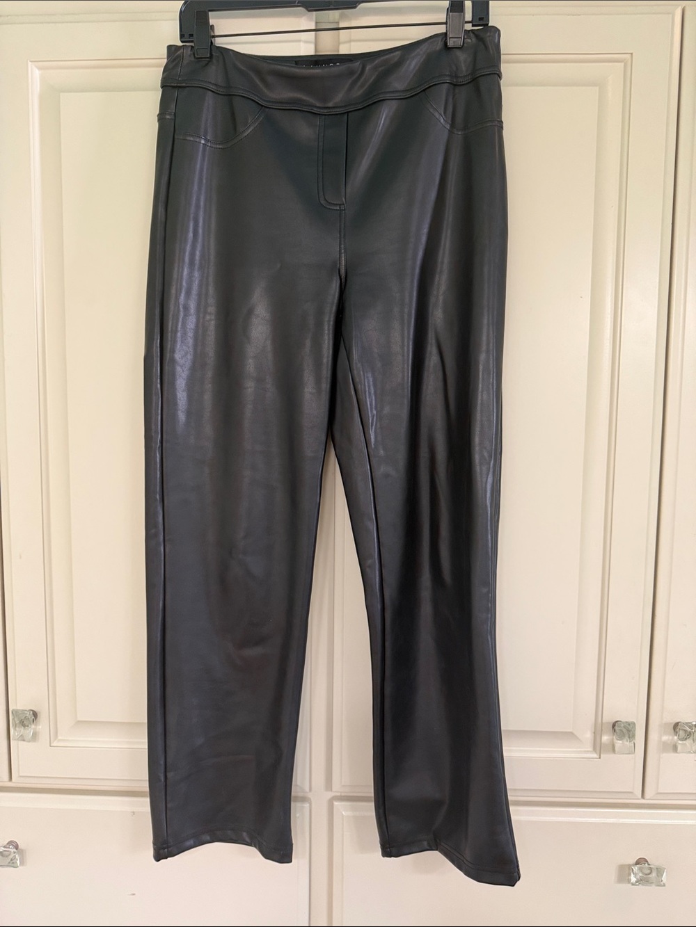 Laundry Black Faux Leather Women’s Straight-Leg Jeans